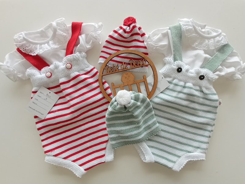 Fofo às riscas com Camisa Manga Curta e Gorro