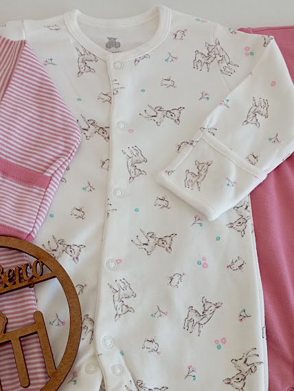 Babygrow de Algodão com Abertura a Frente