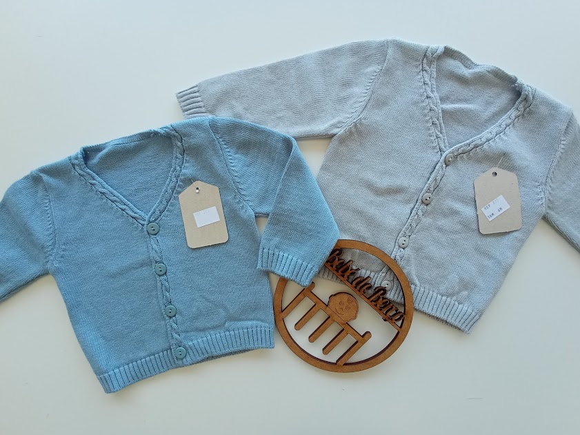 Casaco Malha Algodão gola de bico