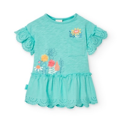 Vestido malha combinado do bébé aquarius