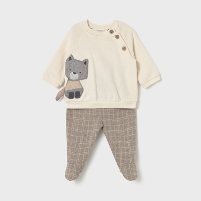 Conj. sweat/calça c/pés