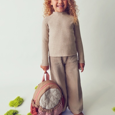 Camisola meia gola tricô