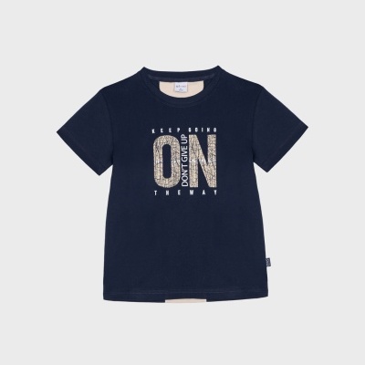 T-Shirts marinho estampada