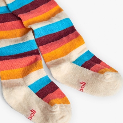 Collants às riscas para o bebé menina