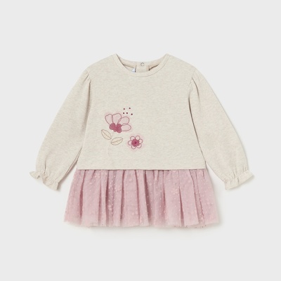 Vestido de felpa combinado