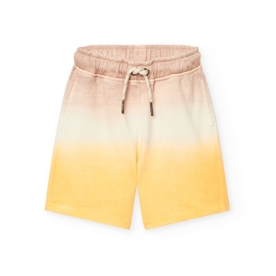 Bermuda felpa matizado para menino pedra
