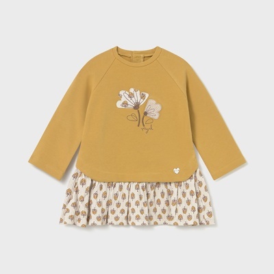 Vestido felpa combinado