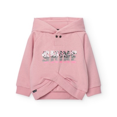 Sweatshirt rosa com capuz e logótipo floral CELINE