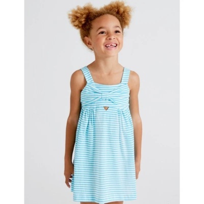 Vestido riscas c/laço