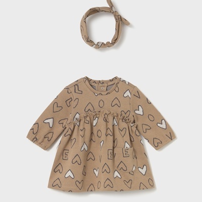 Vestido e bandolete jacquard