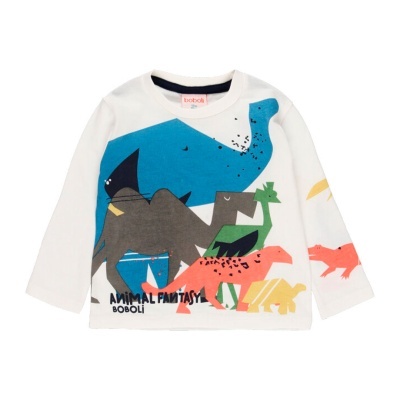 Camiseta malha para o bebé menino offwhite