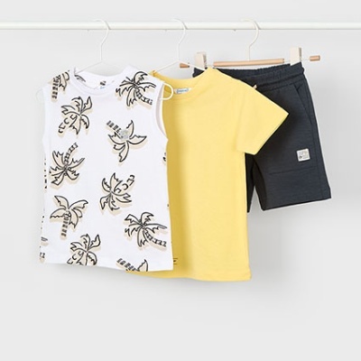 Conj. malha manga curta alças