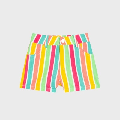Calção Linho riscas colorido