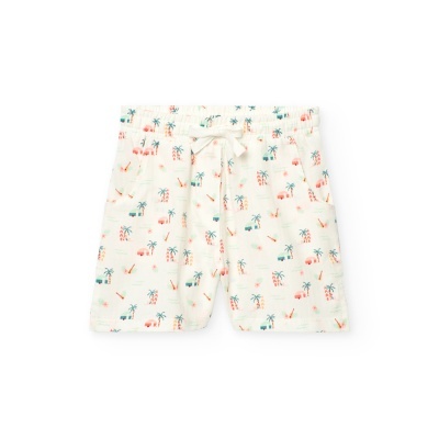 Short cambraia estampado para menina estampado