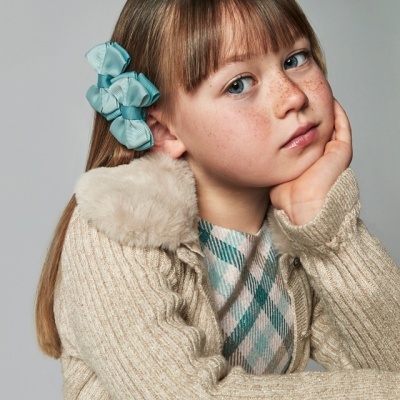 Casaco tricô gola pelo