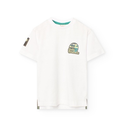 Camiseta malha para menino branco