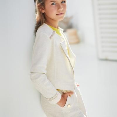 Calção ponto tweed