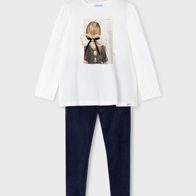 Conj. leggigns veludo