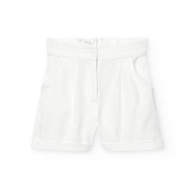 Short viscose para menina branco