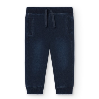 Calças felpa denim para o bebé menino