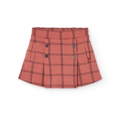 Saia malha quadros para menina