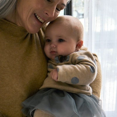 Vestido tricô combinado tule