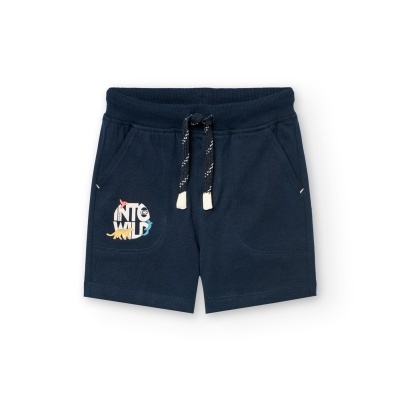 Bermuda malha basic do bébé marinho