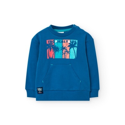 Sweatshirt felpa para o bebé menino indigo