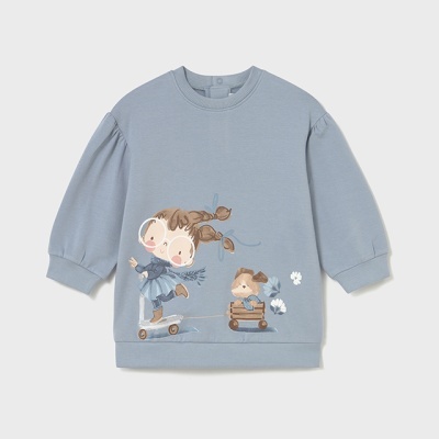 Vestido felpa gráfica