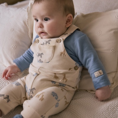 Conj. jardineira estampado