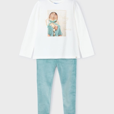 Conj. leggigns veludo