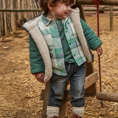 Calça soft denim jogger