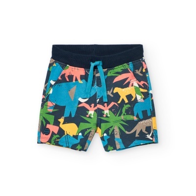 Bermuda felpa estampado do bébé estampado