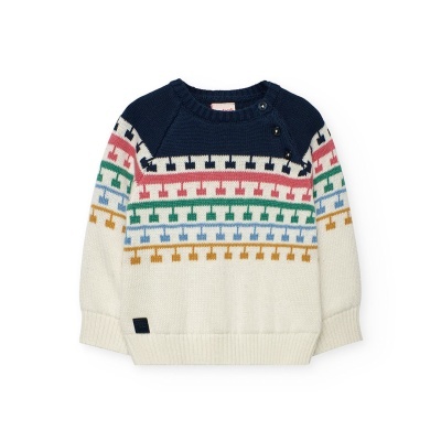 Pullover tricot para o bebé menina