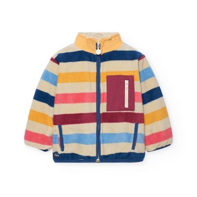 Casaco polar às riscas para o bebé menino