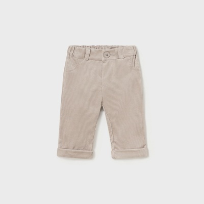 Calças de veludo cotelê bege para criança