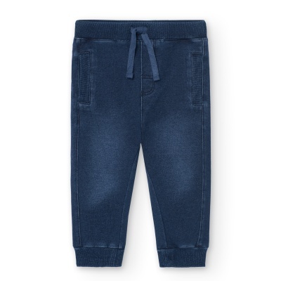 Calças felpa denim para o bebé menino