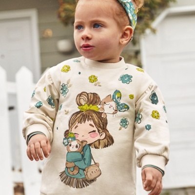 Vestido de felpa gráfica