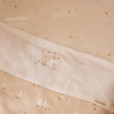 Little Dutch - Lençol com elástico — Moon & Stars — Algodão orgânico (60×120 cm)