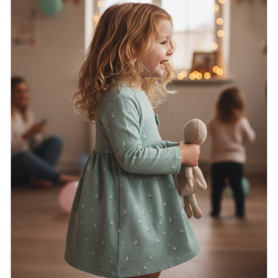 Vestido de manga comprida