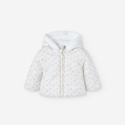 Casaco branco c/ flores