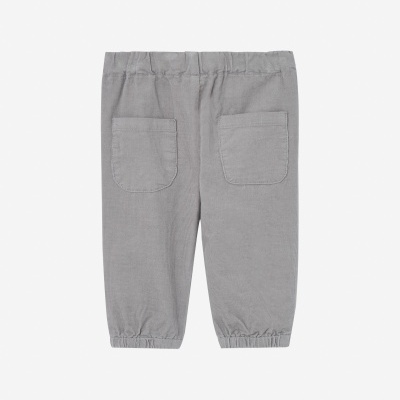 Calças cinza em bombazine