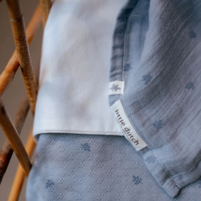 Little Dutch Fralda de musselina grande 120×120 — Pure Denim Blue