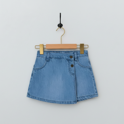 Saia-calção de ganga