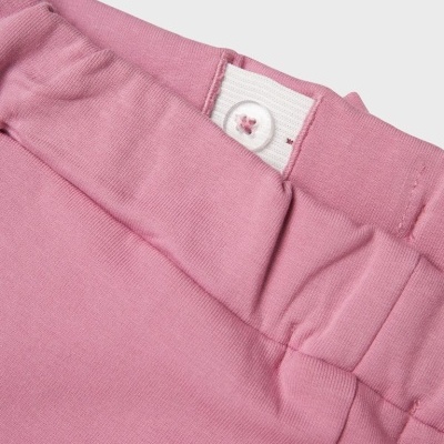 Calça rosa com cintura elástica ajustável
