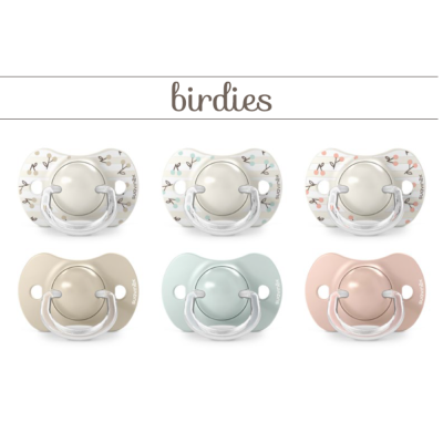 2pc Chupeta com tetina fisiológica, silicone, 0-6M