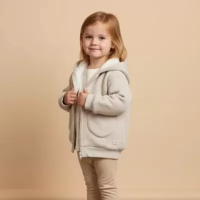 Casaco Menina com Capuz Forrado