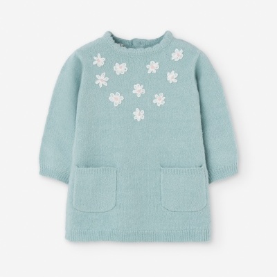 Vestido malha c/ flores