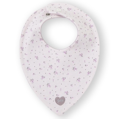 Babete rosa c/ flores