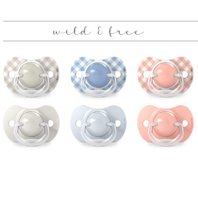 2pc Chupeta com tetina fisiológica, silicone, 0-6M